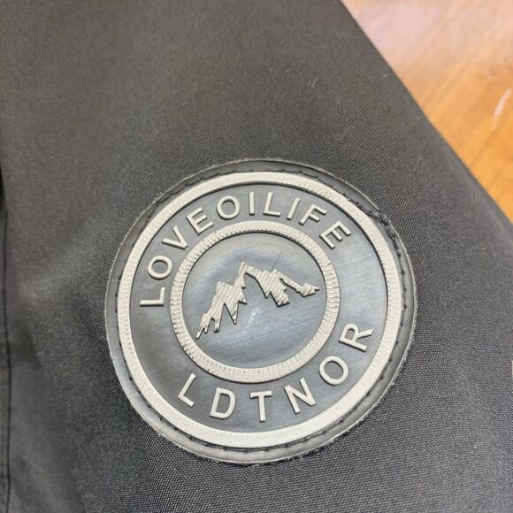 Leduntino Find Your Own Way Faux Fur Hooded Waterproof Jacket Black size L - Picture 7 of 12